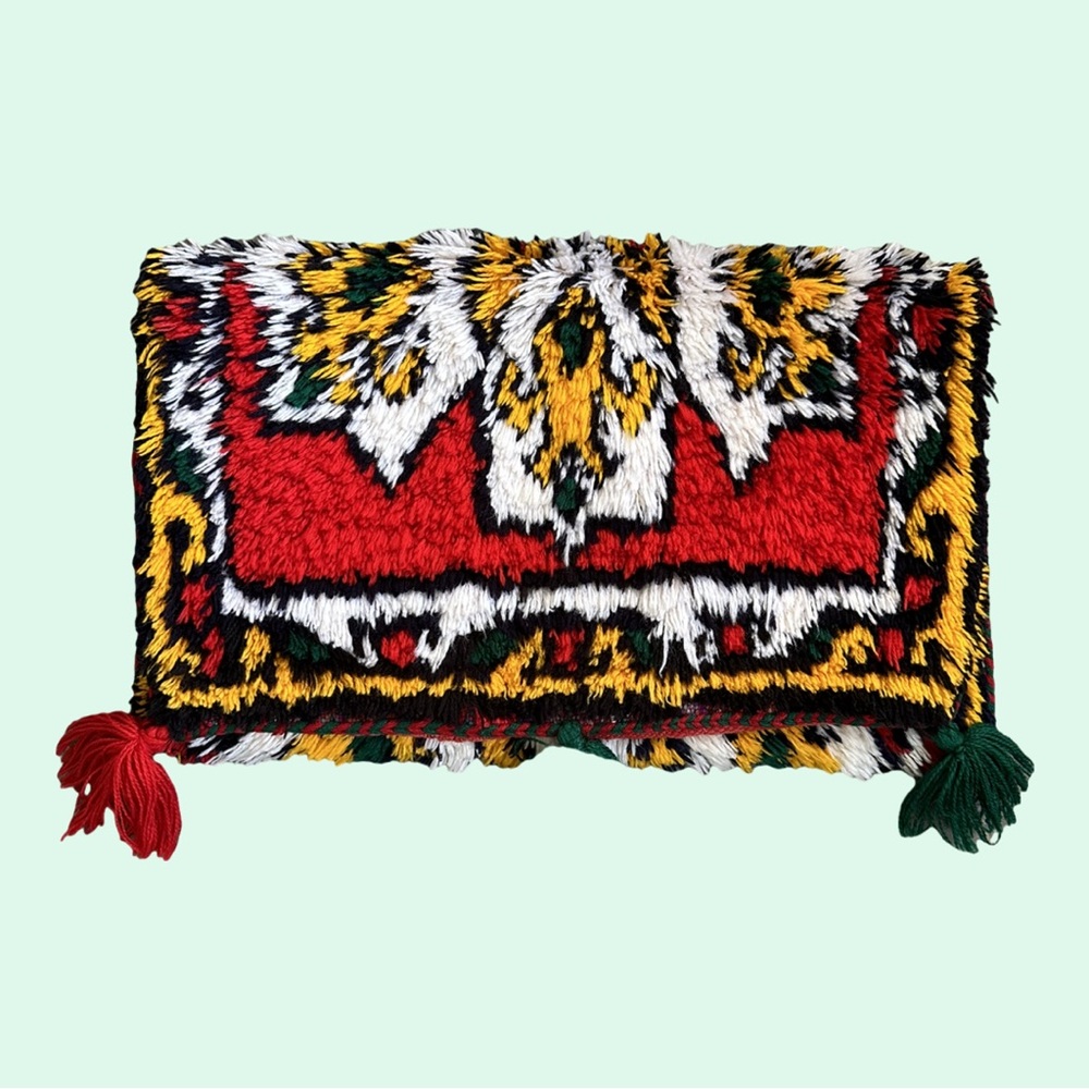 Soukie Modern Reworked Vintage Moroccan Rug Clutch Handbag